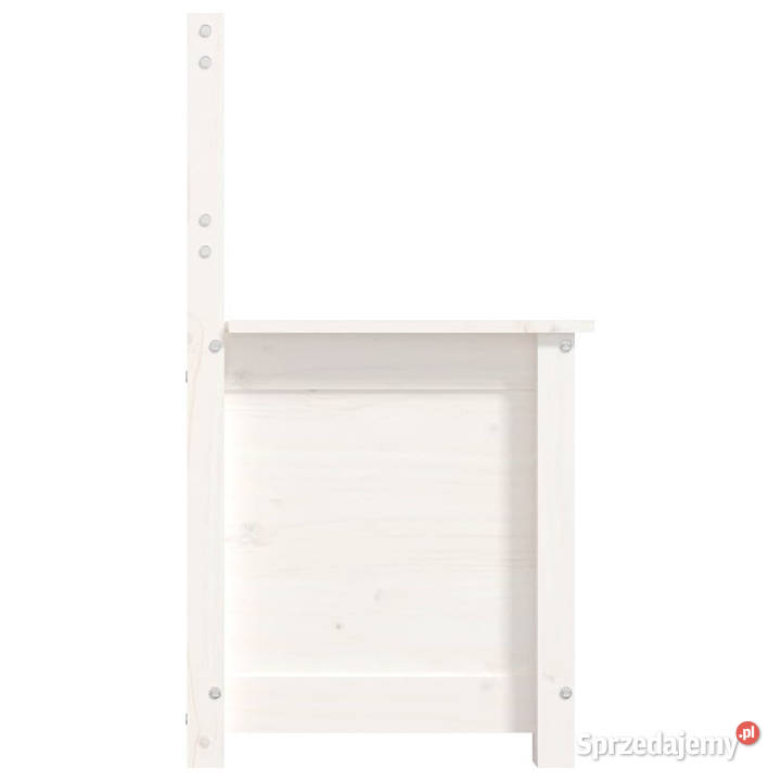 Ławka biała 80x41x77 lite drewno sosnowe Warszawa