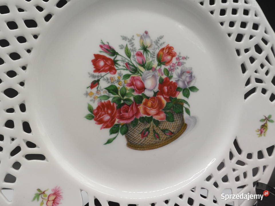 Talerz porcelanowy ażurowy Raszków