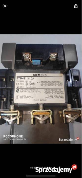 Stycznik Siemens 3TB46 140A cewka 220V