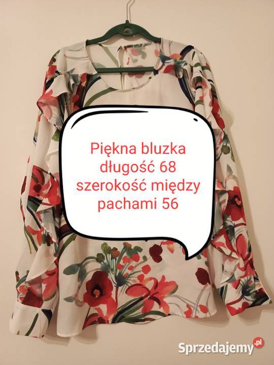 Bluzka w kwiaty z falbanami Stargard