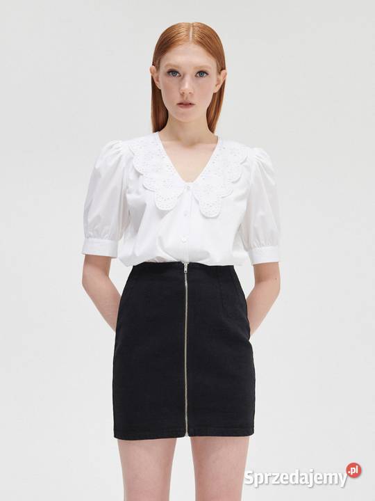 jeansowa spódnica z zamkiem Cropp Spódnice i sukienki Olkusz