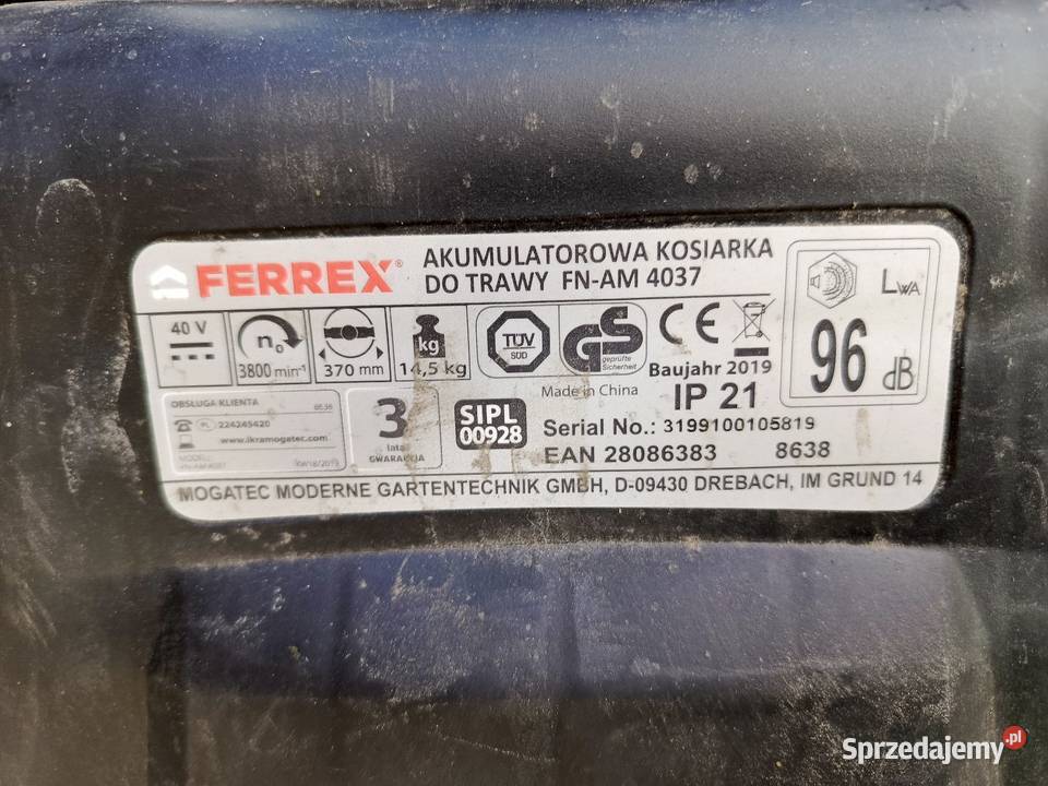 kosiarka Ferrex akumulatorowa Kosiarki i podkaszarki śląskie Bytom