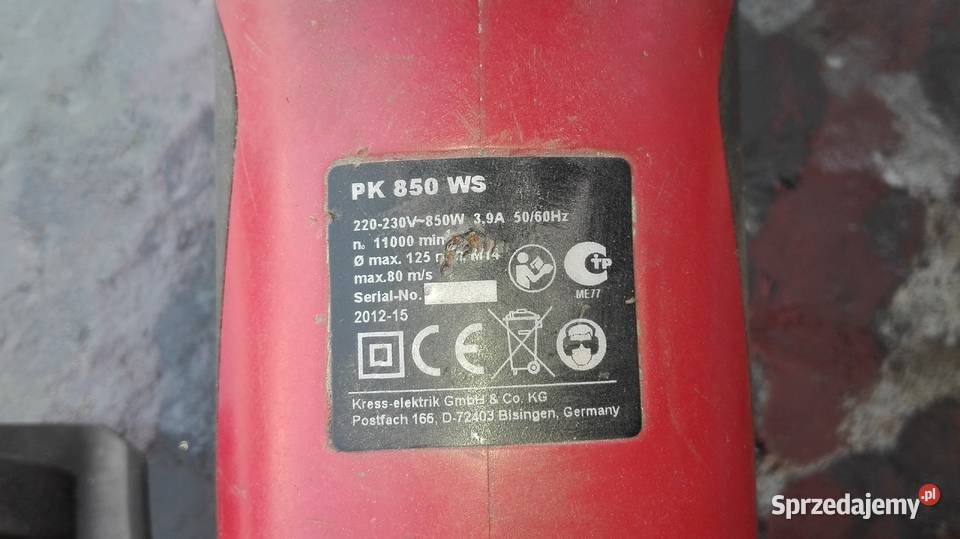 Szlifierka kątowa KRESS 850 W 125 mm Zbiersk sprzedam