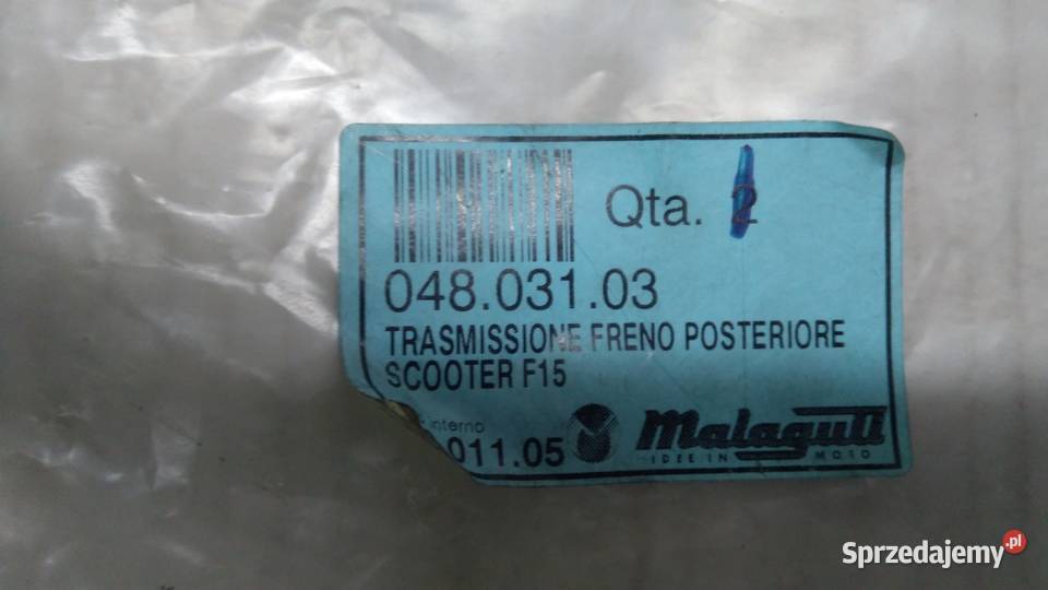 Linka hamulca tylnego tył ORGINAŁ Malaguti F15 Linki i cięgna Bielsk Podlaski sprzedam