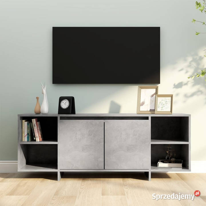 Szafka pod TV szarość betonu 130x35x50 WM809588 mazowieckie Warszawa sprzedam