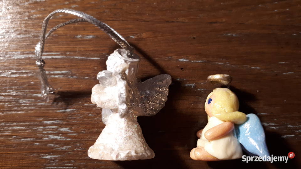 Dwie małe figurki ozdoby aniołki Rybnik sprzedam