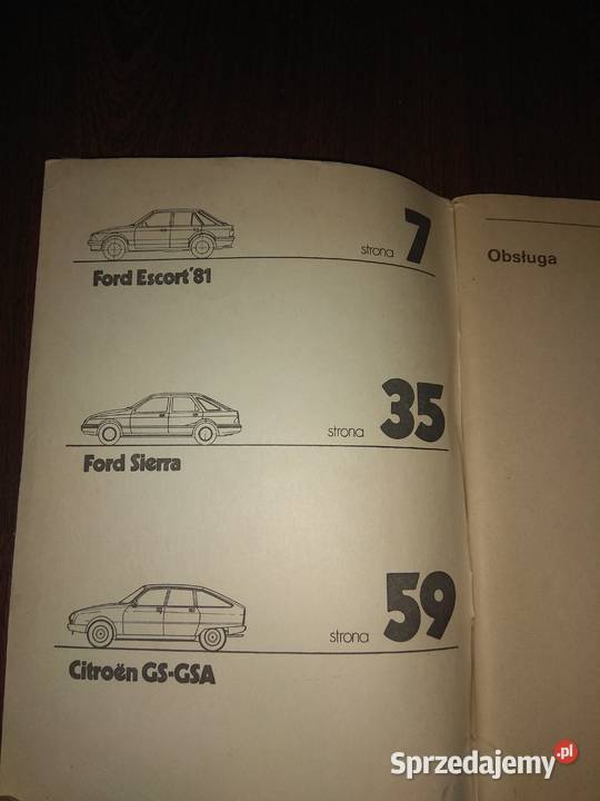obsługa samochodów ford escort sierra citroen Gs Poradniki, albumy i reportaże Stalowa Wola