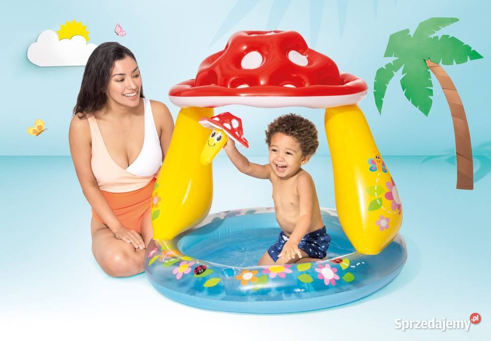 Basen brodzik dmuchany dzieci muchomor dach Baseny Smogorzów