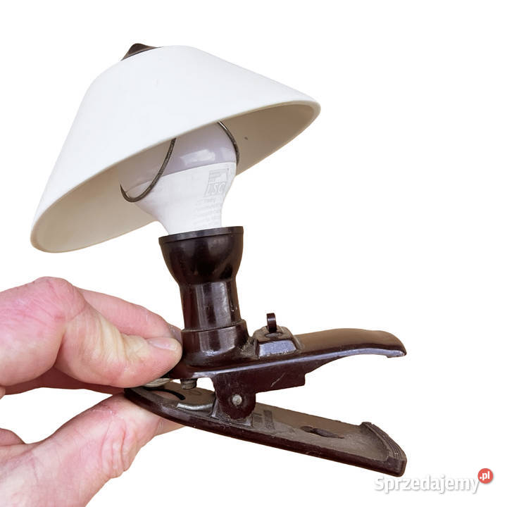 Klipsowa bakelitowa lampka nocna ZUKOV Warszawa