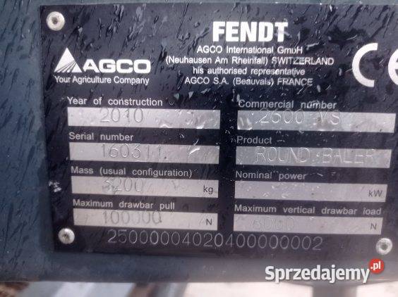 Sprzedam prasę Fendt 2600 vs Rolujące (belujące) Płock