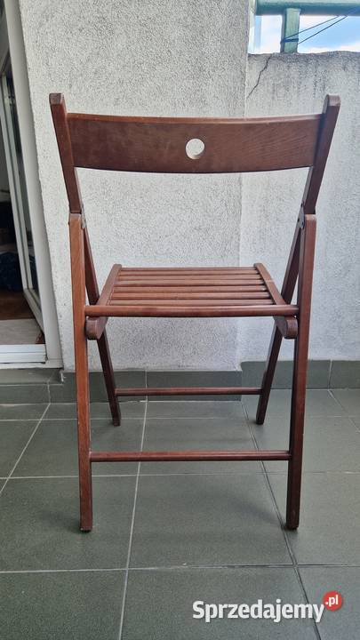 Drewniane krzesło składane Frosvi z Ikea na Krzesła Warszawa