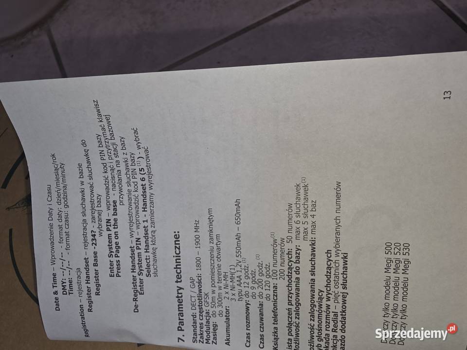 Telefon bezprzewodowy stacjonarny nowy Tarnów sprzedam