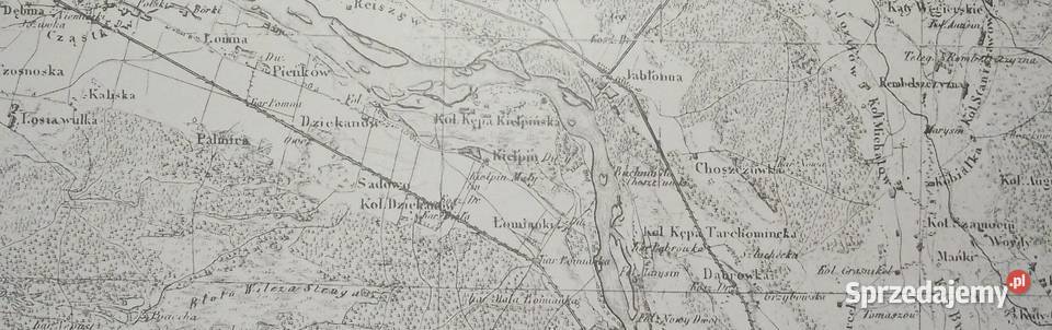 MZ Warszawa Modlin Karta topograficzna Królestwa