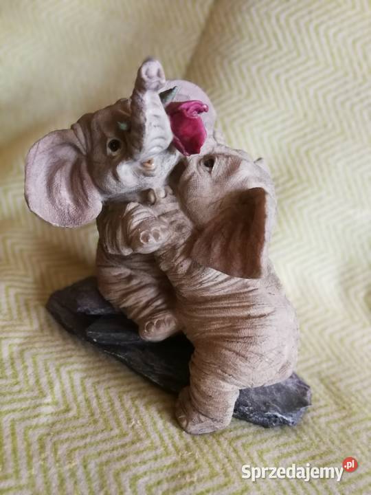 Figurka Słonie Tuskes z różą Regency Fine Arts Szczecin