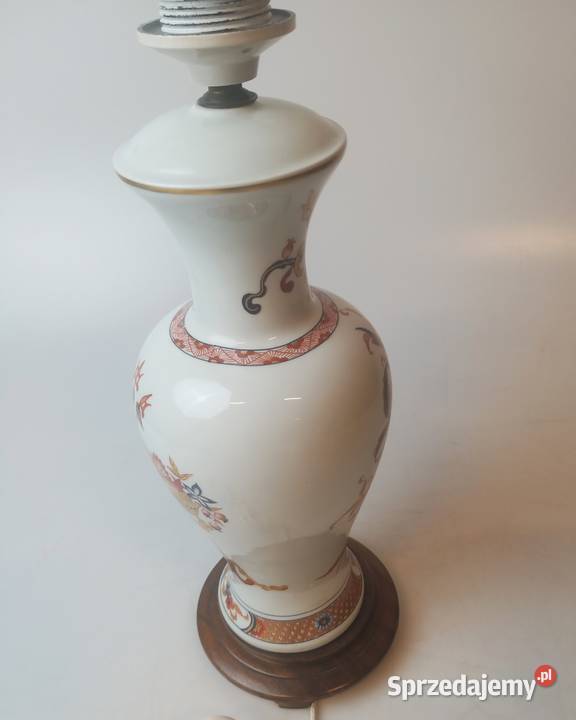 Porcelanowa lampa stołowa kwiaty Limoges Francja sprzedam