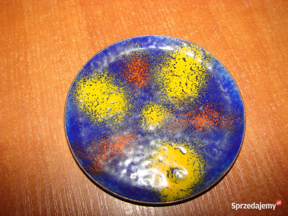 miedziana emaliowana podkładka Pruszcz Gdański sprzedam