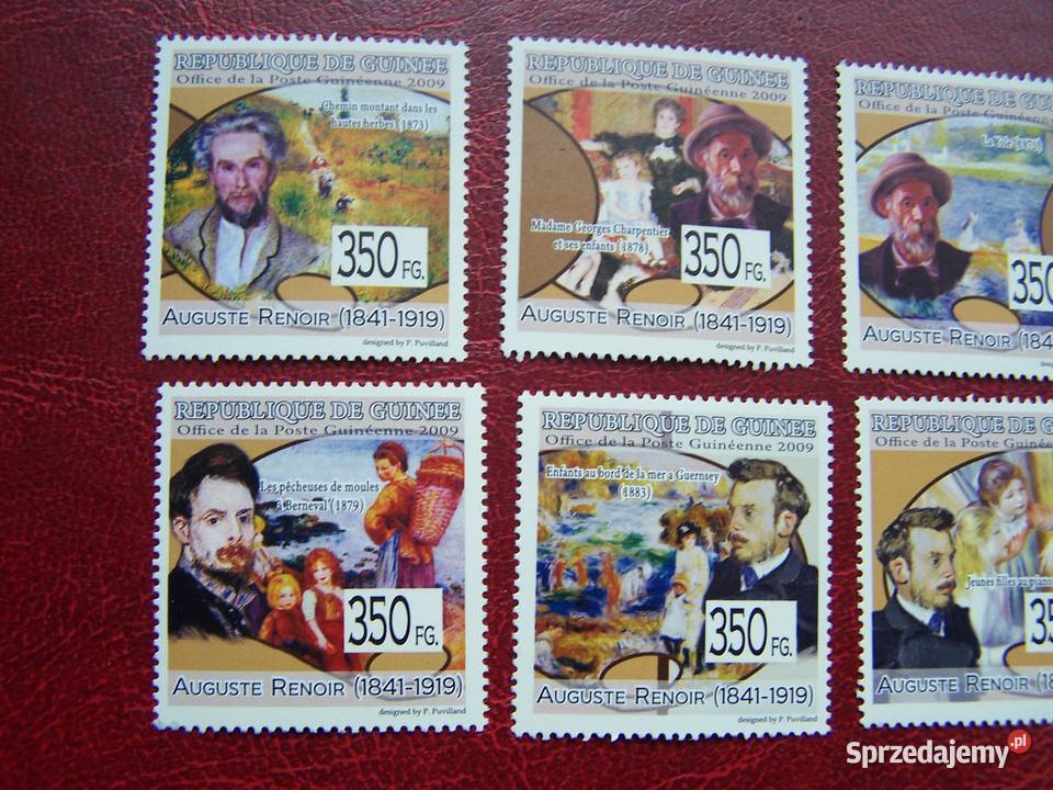 Gwinea 2009 MNH Sztuka Malarstwo Auguste Renoir Tychy sprzedam