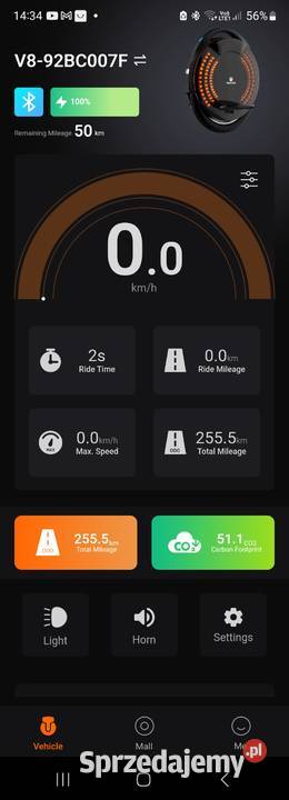 Inmotion V8 monocykl elektryczny 250 Mysłowice sprzedam