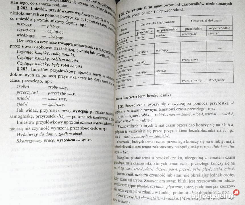 Podręczna gramatyka języka polskiego Michał sprzedam