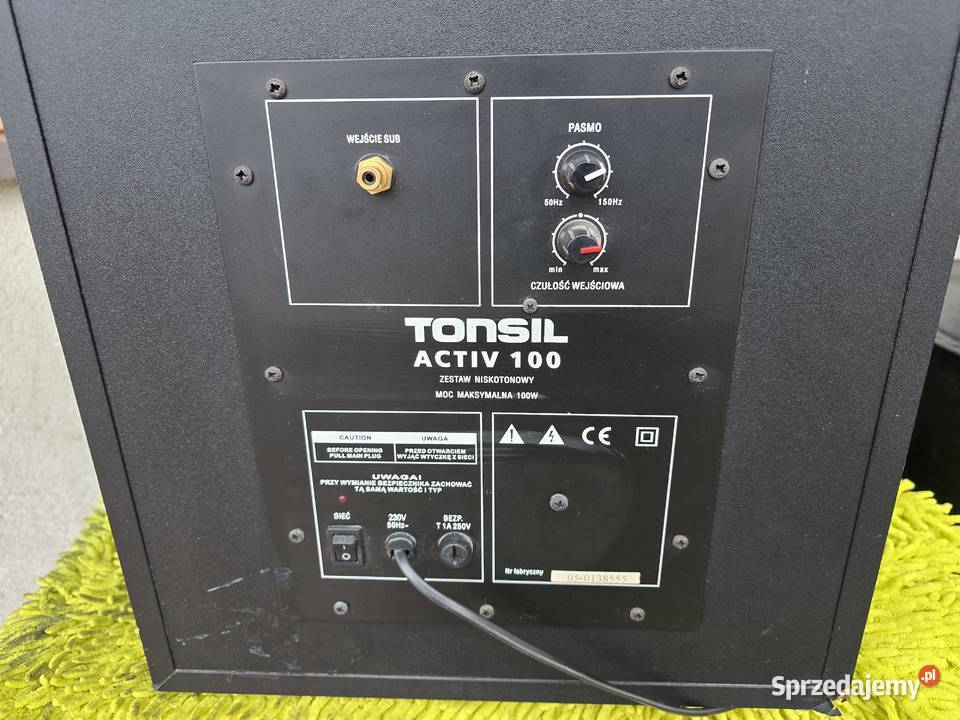 subwoofer aktywny polski tonsil activ 100 bas 25 sprzedam