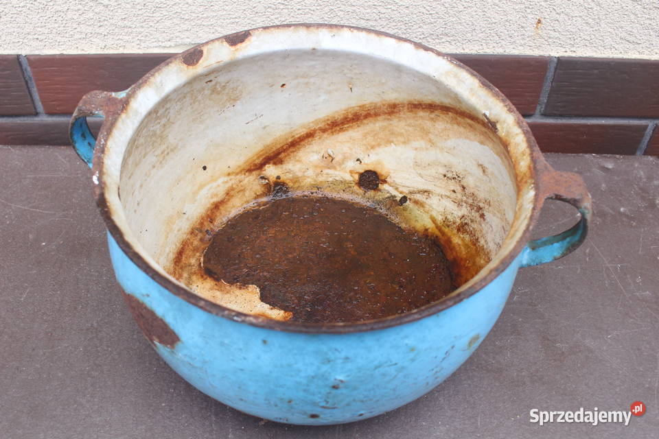 garnek żeliwny stary Kalisz