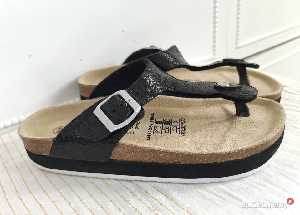 Czarne japonki na platformie Esmara 39 buty nowe Szczecin