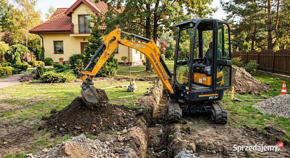 Usługi Minikoparką Wykopy Fundamenty Drenaże Osiek