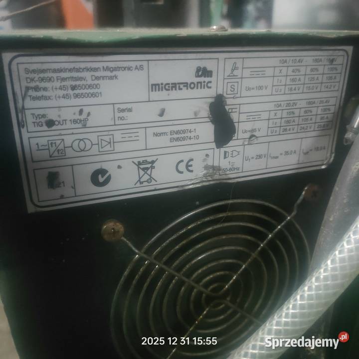 Tig DC migatronic 160 230v sprzedam