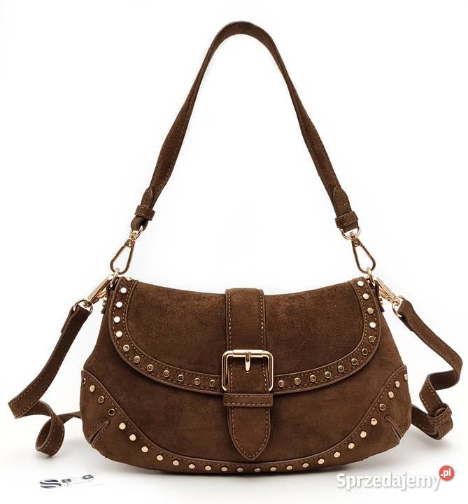 Torebka Flora CO Paris Zamsz Brązowa Camel Toruń