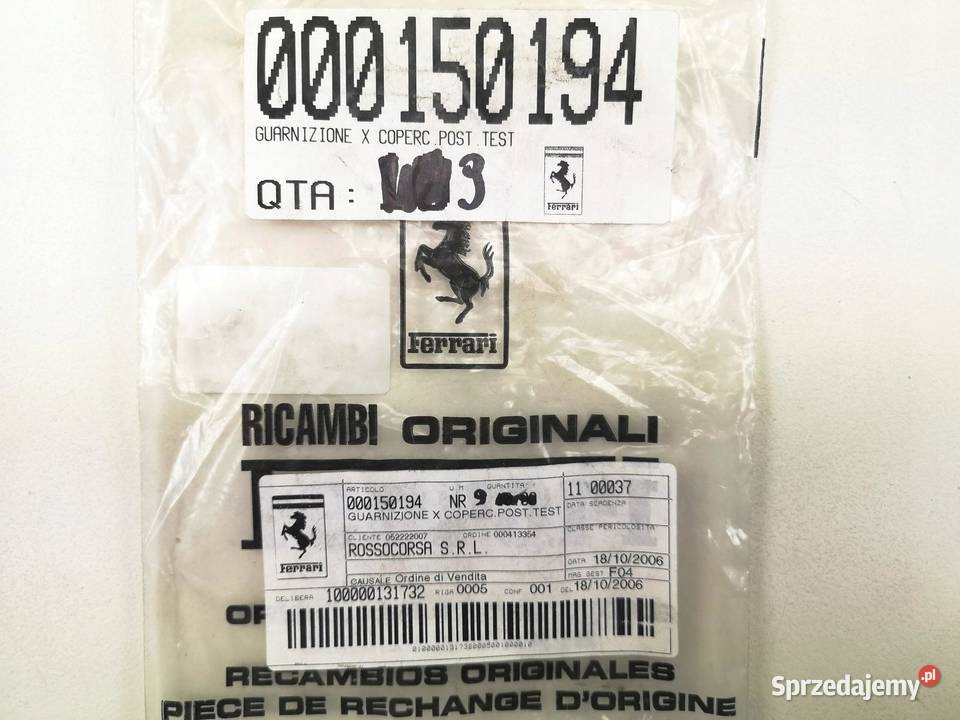 USZCZELKA POMPY VACUM FERRARI 512 TESTAROSSA sprzedam