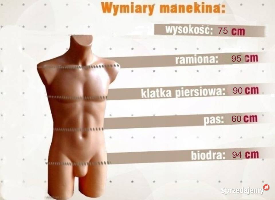 Manekin Tors Damski Długi Beżowy Plastik zachodniopomorskie Rewal sprzedam