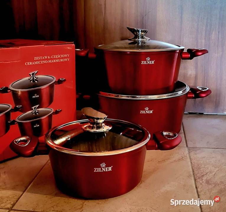 Garnki marmur lakierowane 3