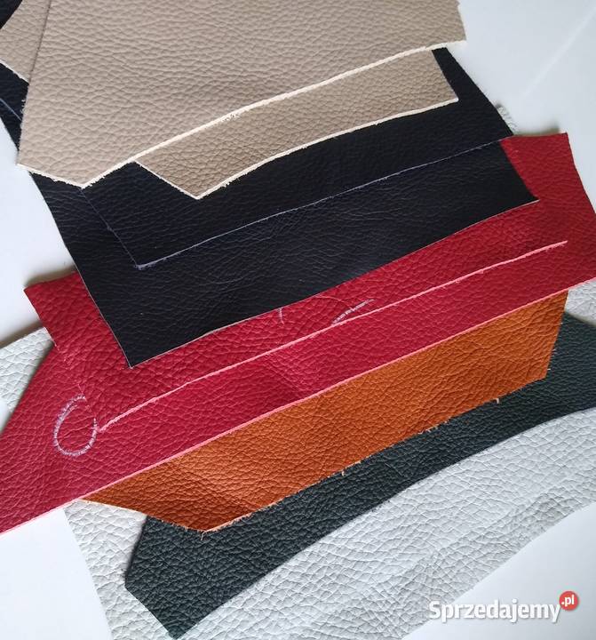 Skóra Licowa Włoska średnie kawałki 6 kolorów