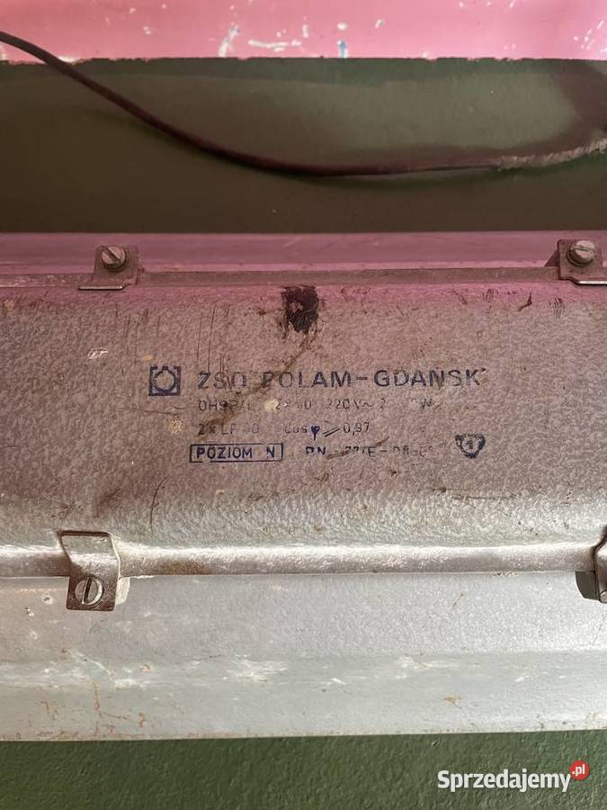 Lampa przemysłowa PRL loft design vintage śląskie Pilica