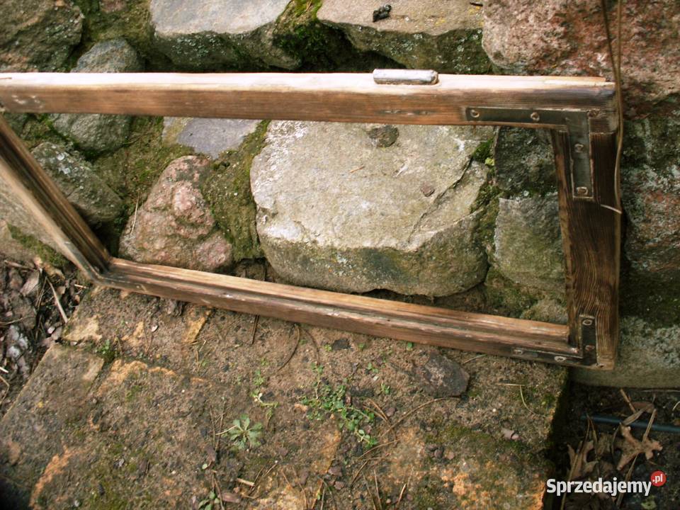 Stare okno rama okienna retro loft lustro Ełk