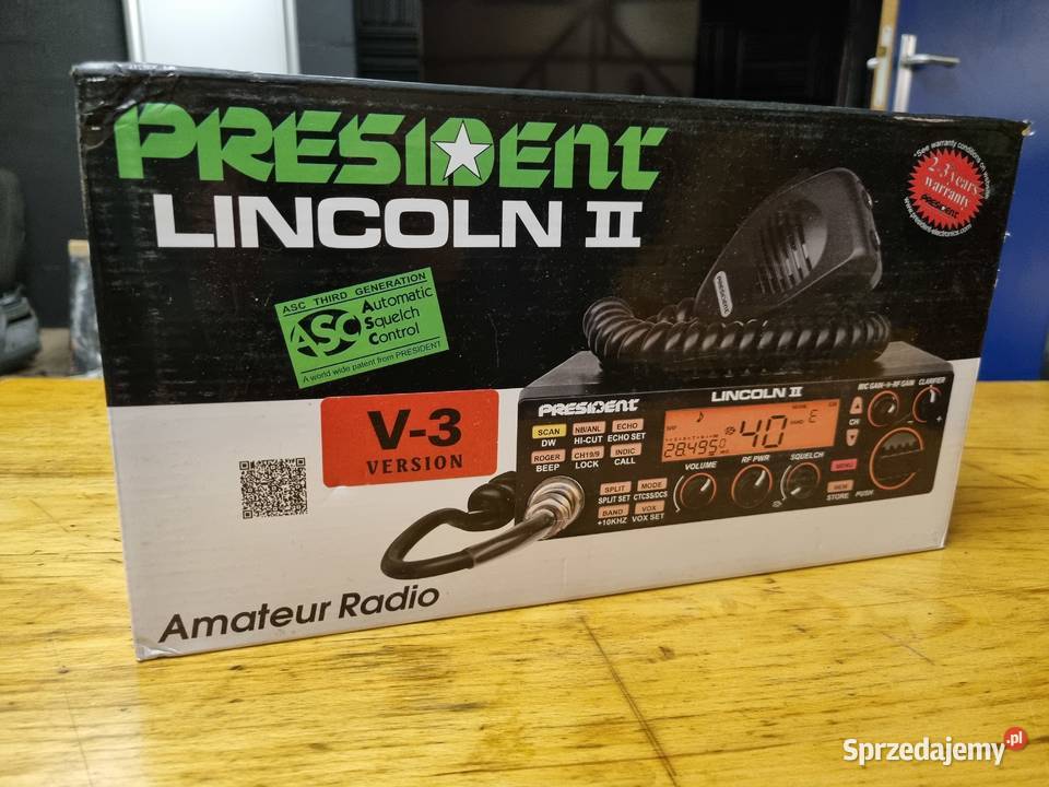 CB Radio President Lincoln II V3 Fabrycznie NOWE sprzedam