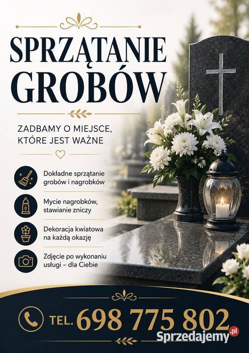 SPRZĄTANIE NAGROBKÓWGROBÓW PEŁNY SERWIS