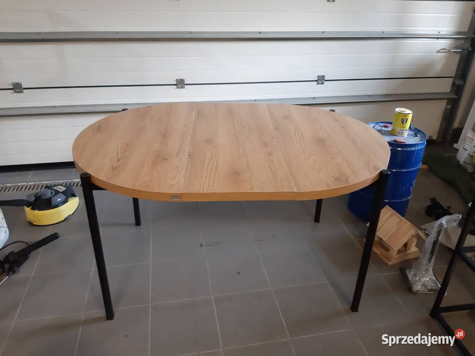 Stół industrialny okrągły rozkładany
