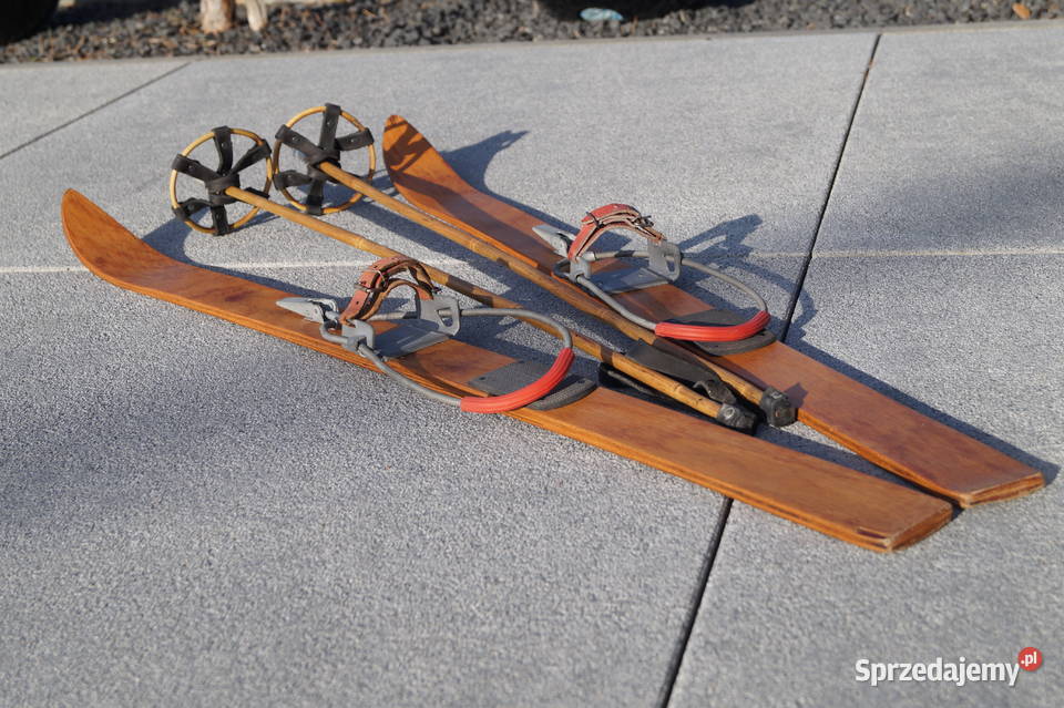 Stare narty dziecięce 100 kijki w komplecie Pozostałe podkarpackie Pruchnik
