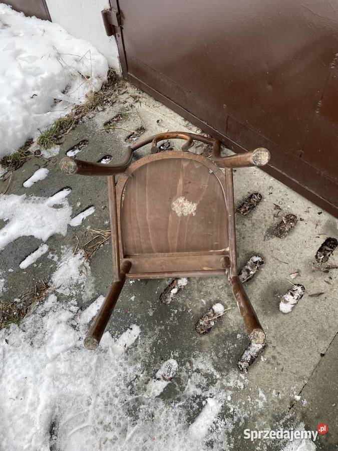 stare drewniane krzesło Pruszcz Gdański
