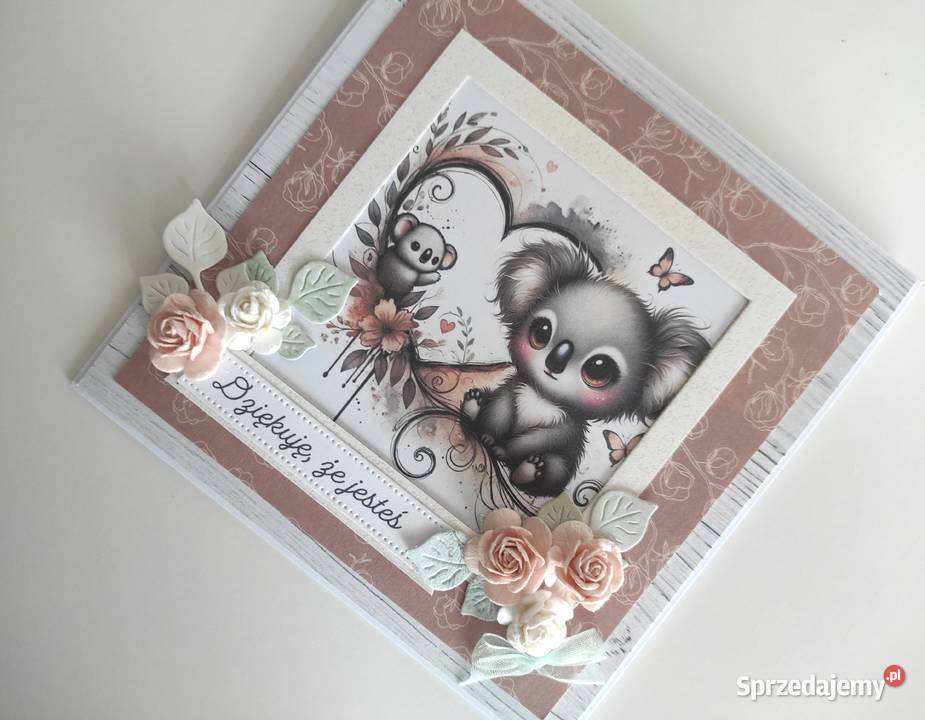 Kartka ręcznie robiona urodziny Dzień Matki Łódź