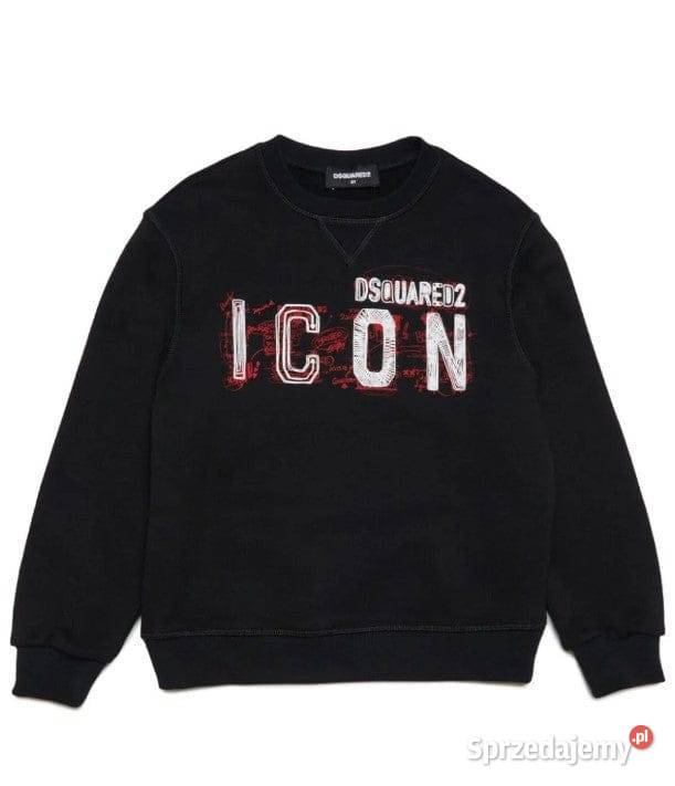 Bluza męska bawełniana ICON Dsquared2 czarna Białystok