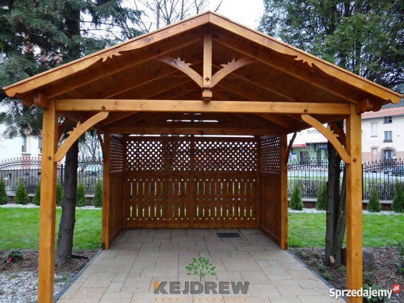 Drewutnia ozdobna z dwuspadowym dachem pod śląskie Piła Pierwsza sprzedam