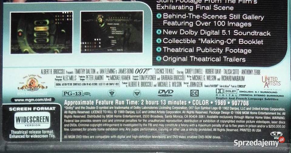 James Bond 007 Licence to kill Timothy Dalton Rzeszów