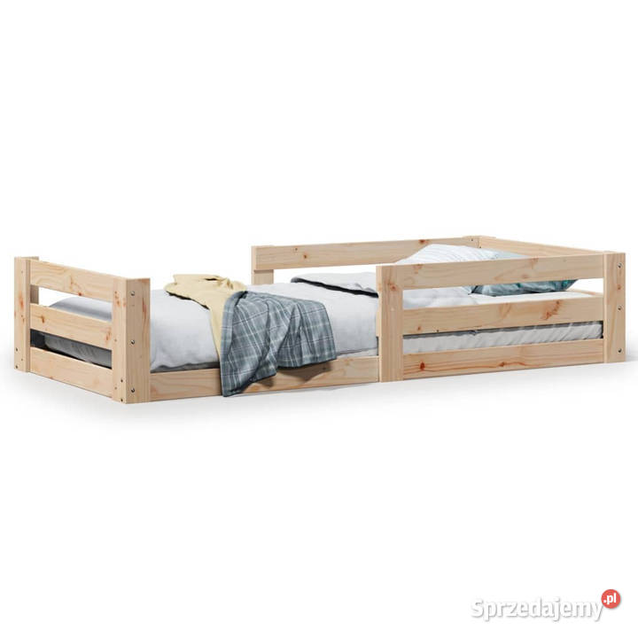 Łóżko bez materaca lite drewno sosnowe 70x140 77cm mazowieckie