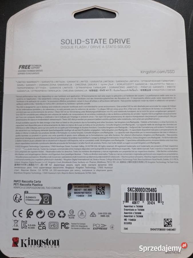 KINGSTON KC3000 2TB SSD PCI Express 40 x4 NVMe