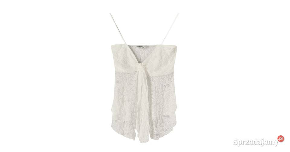 Koronkowy top na ramiączkach Bershka Sanok