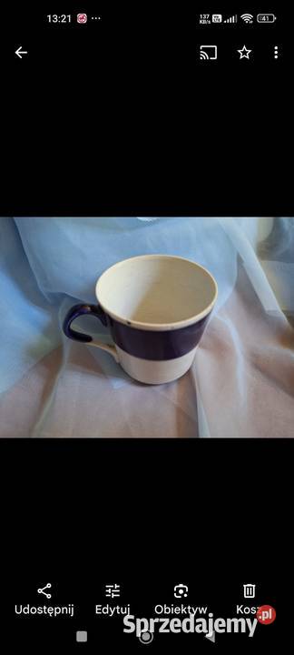 Stary kubek filiżanka porcelanowa Rosja biel dolnośląskie Wrocław