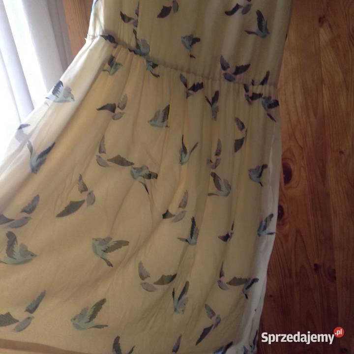 Sukienka zara rozmiar 36 s kolor jasny żółty z małopolskie Kraków sprzedam