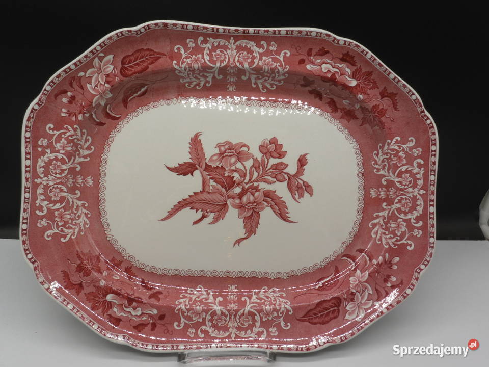 Antyczny duży półmisek SPODE Pink Camilla Porcelana i szkło Raszków sprzedam